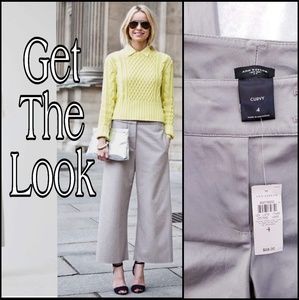 Ann Taylor Signature Wide Leg Capri Dress Pants